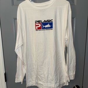 Pelagic White Long Sleeve with Logo